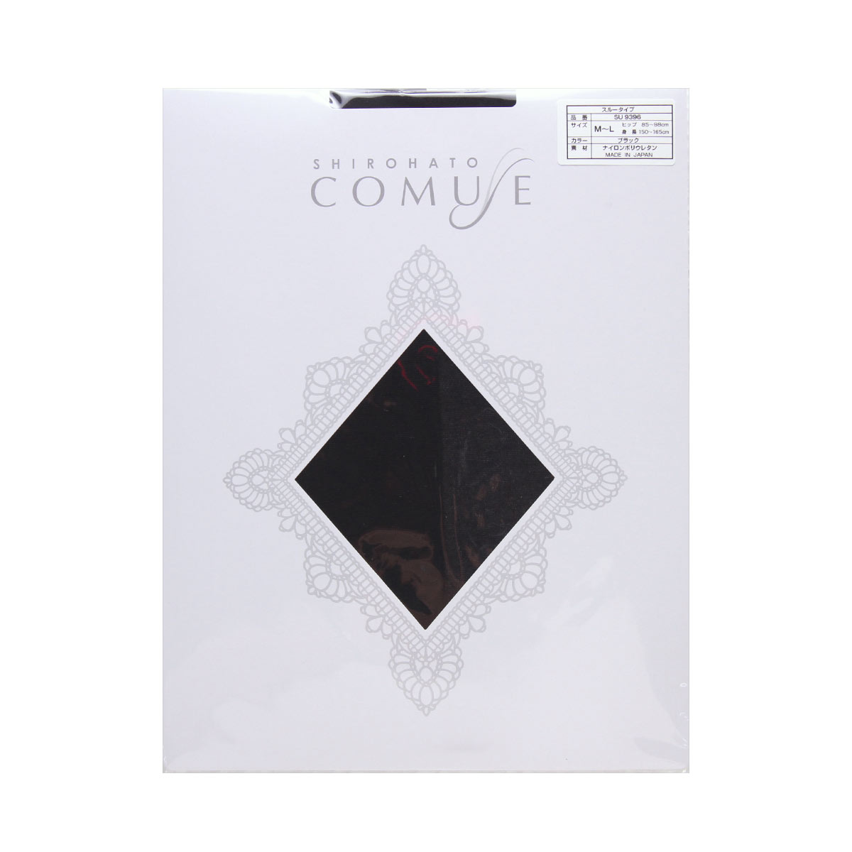 コミューズ COMUSE オールスルー ストッキング パンスト(BK-ブラック-M-L)