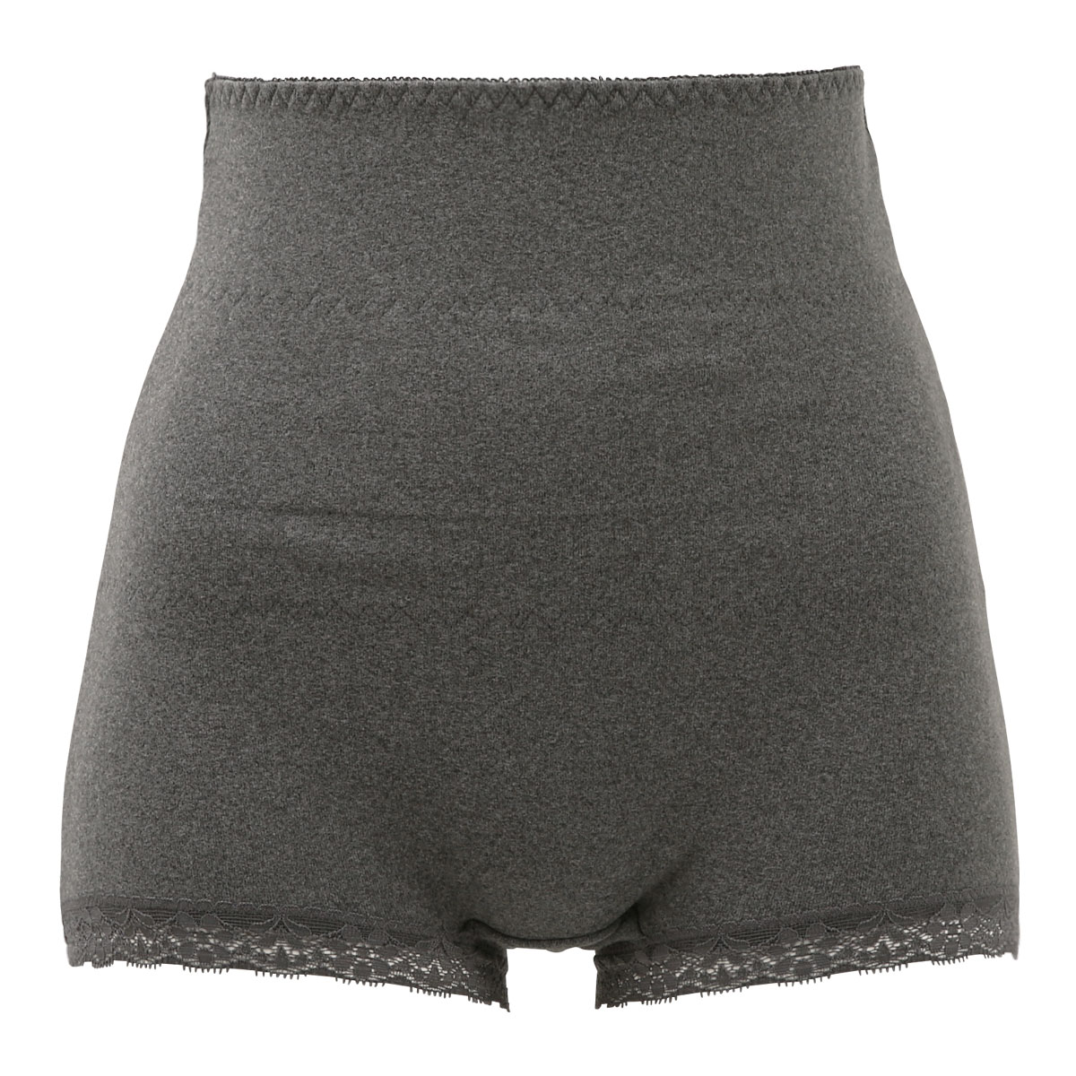 DAN・DA・DAN ガードル ショーツ ショート丈 ハイウエスト 深め 腹巻き お腹押さえ 骨盤引き締め 裏起毛(HGY-杢グレー-M)