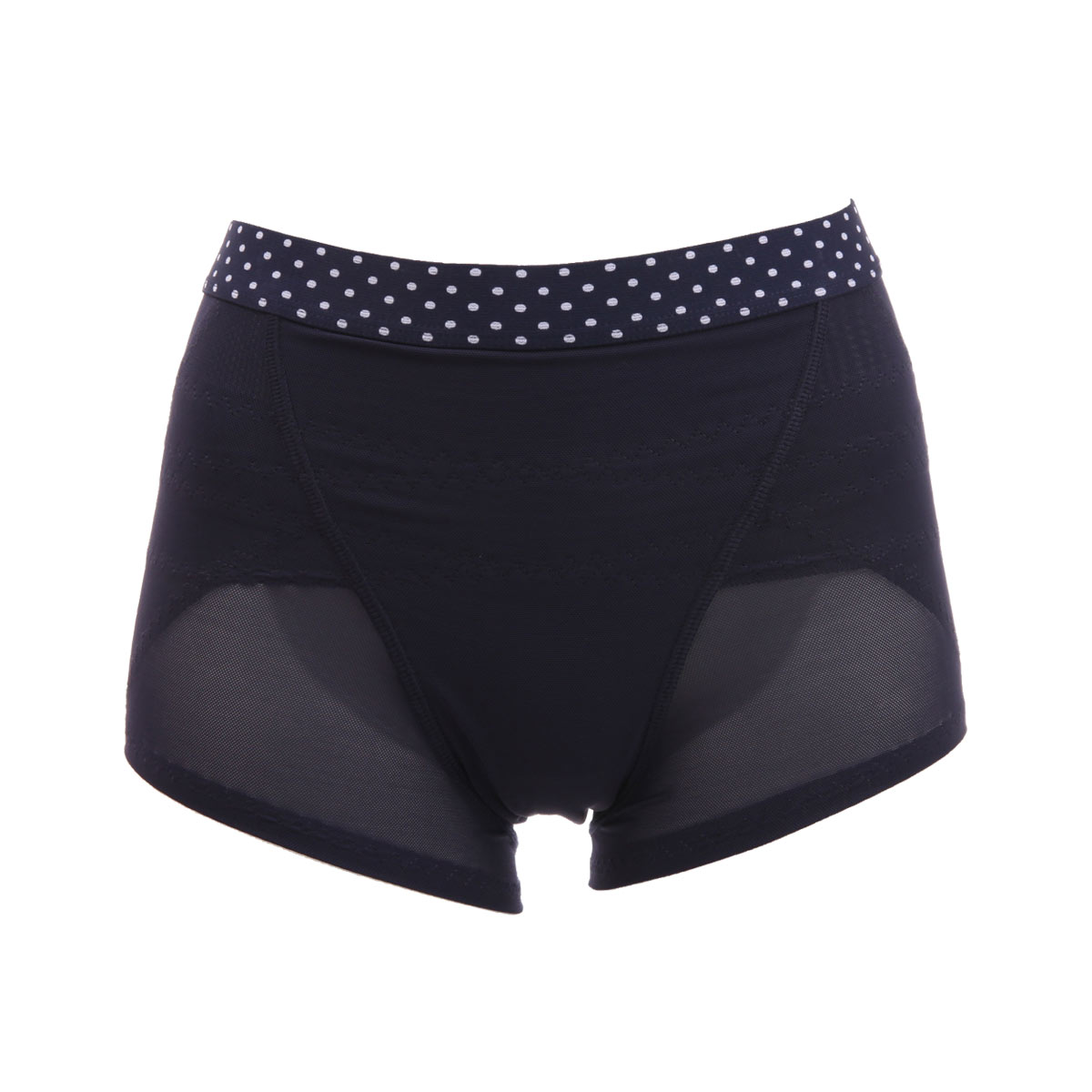 アンフィニ UN-FINI 骨盤正ス 骨盤 クロス ショーツガードル 水玉(NV-ネイビー-M)