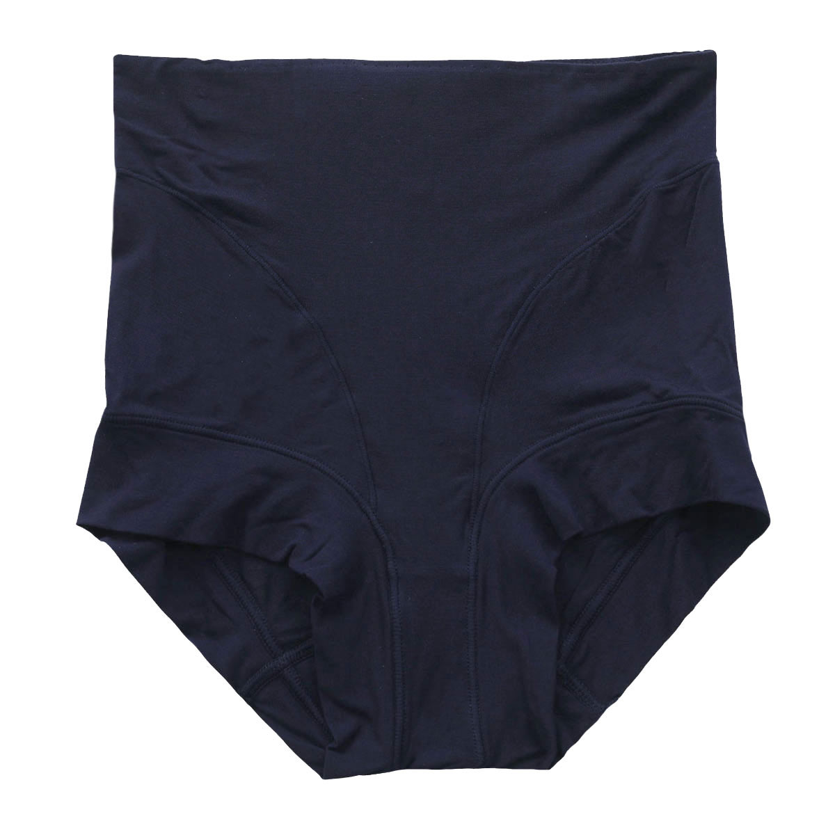 アンフィニ UN-FINI ぐで町子 脱力系パンツ ショーツ 1分丈 深め ハイウエスト モダール ストレッチ 単品 M L LL(NV-ネイビー-M)