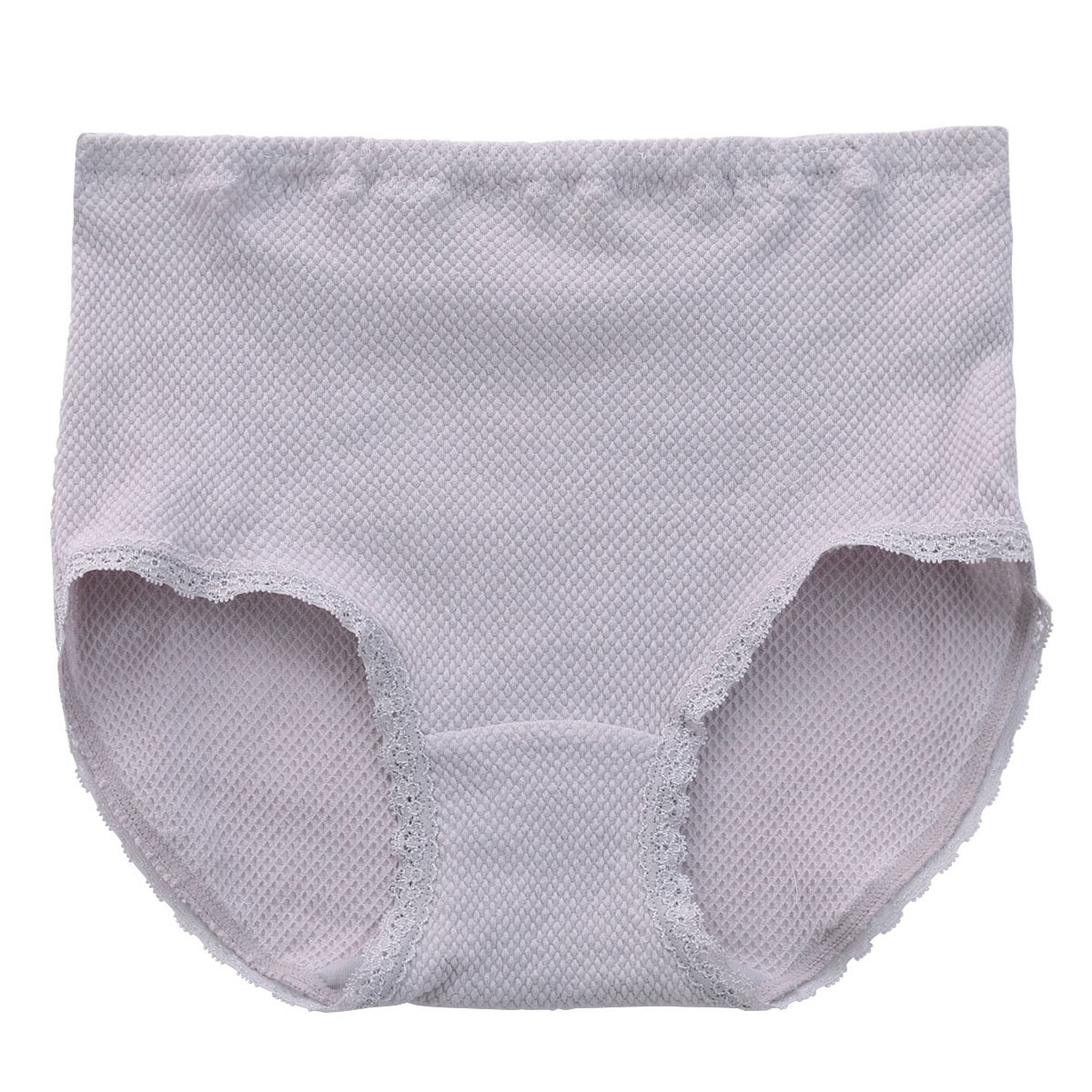 アンフィニ UN-FINI ぐで町子 脱力系パンツ ショーツ 深め ハイウエスト 綿メッシュ ストレッチ M L LL 単品(GG-グレージュ-M)