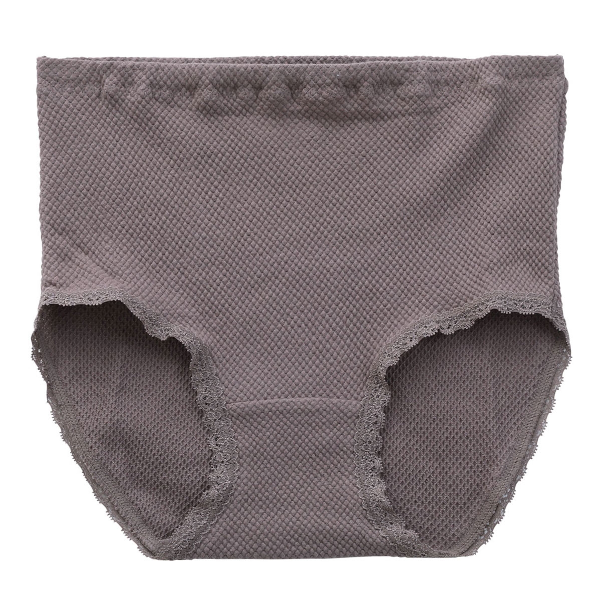 アンフィニ UN-FINI ぐで町子 脱力系パンツ ショーツ 深め ハイウエスト 綿メッシュ ストレッチ M L LL 単品(MO-モカ-M)