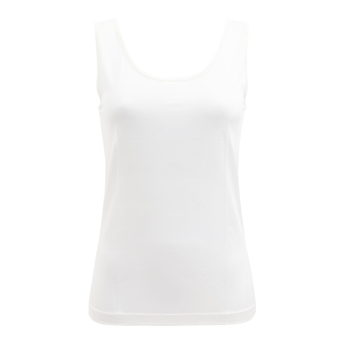 マリーネ MALYNE　絹 シルクニットタンクトップ(OW-オフホワイト-M)