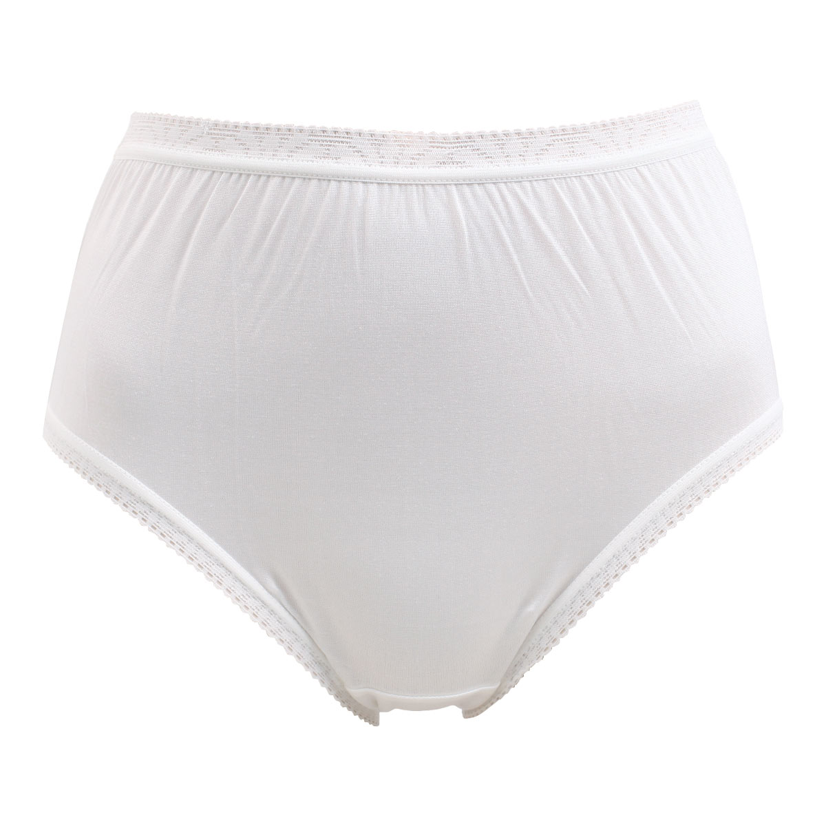 マリーネ MALYNE　シルク100％ ニット スタンダード ショーツ 深め ハイウエスト 単品(OW-オフホワイト-M)