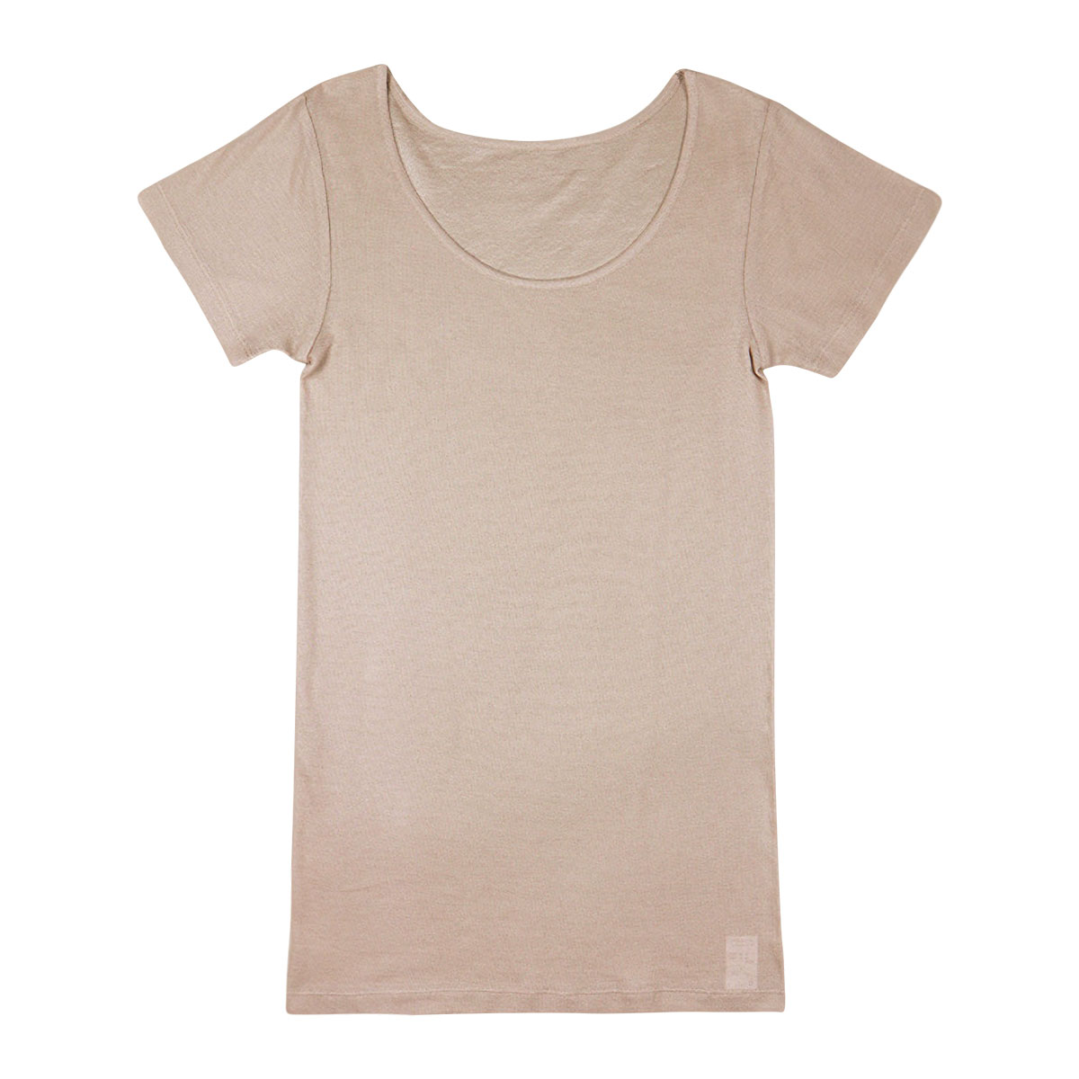 マリーネ MALYNE エアリー 肌側シルク100％ コットン100％ 半袖 絹 インナー 天然繊維 吸湿放湿 保温性(MO-モカ-M)