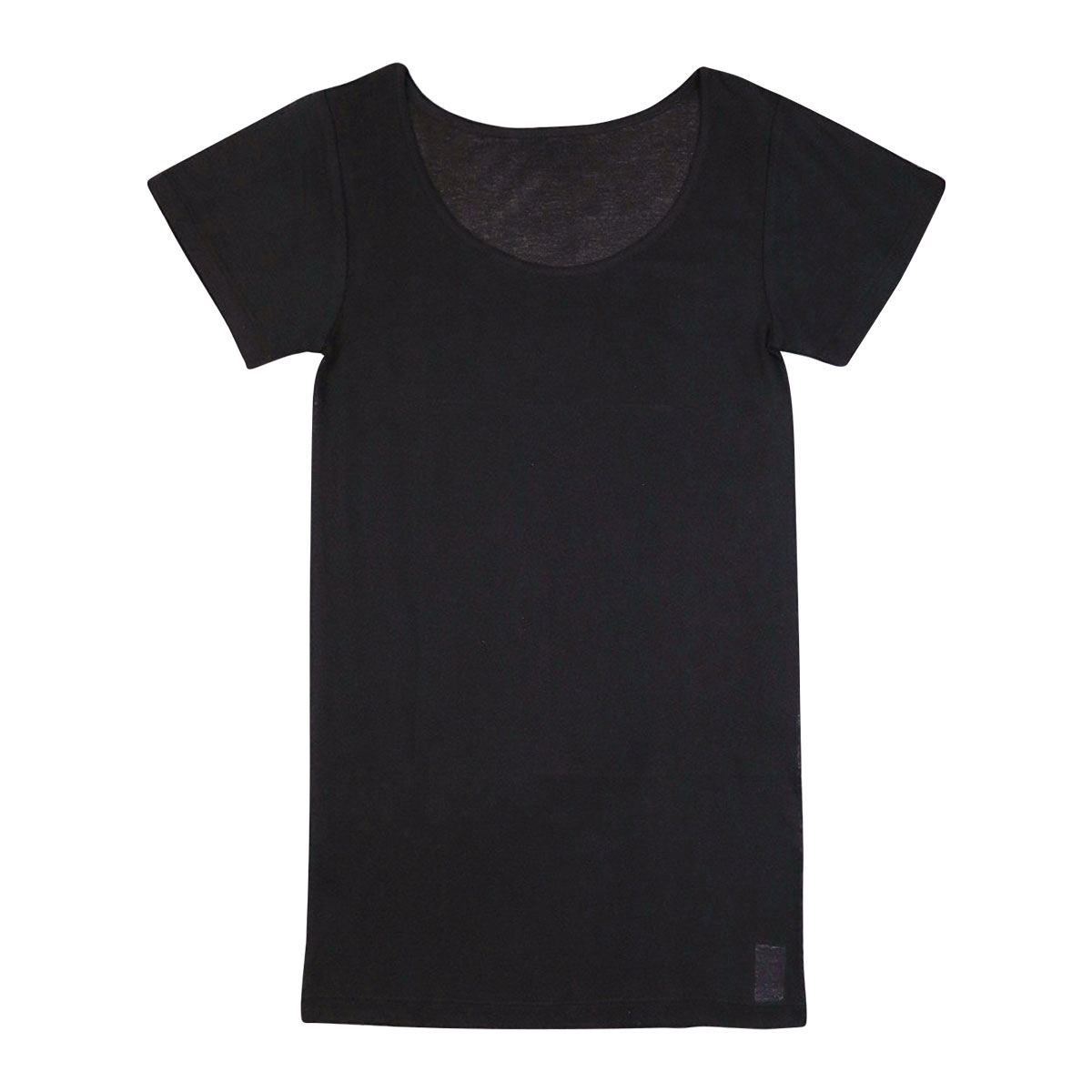 マリーネ MALYNE エアリー 肌側シルク100％ コットン100％ 半袖 絹 インナー 天然繊維 吸湿放湿 保温性(BK-ブラック-M)