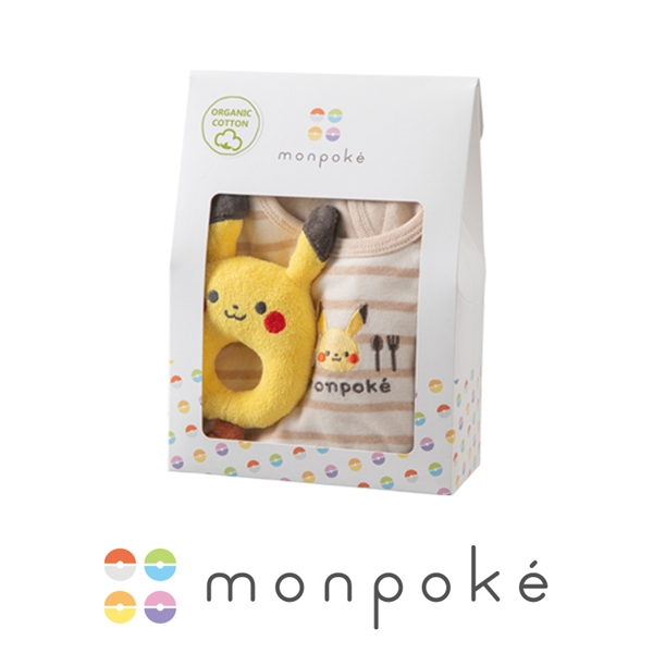 モンポケ オーガニック 小物ギフトセット（スタイ・ラトル）