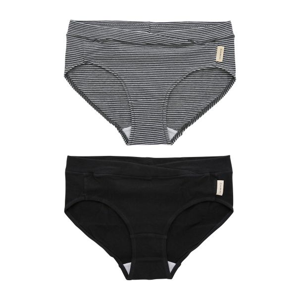 犬印 INUJIRUSHI 産前・産後使える ウエストゴムなし らくちん浅履きショーツ マタニティショーツ 2枚セット