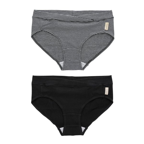 犬印 INUJIRUSHI 産前・産後使える ウエストゴムなし らくちん浅履きショーツ マタニティショーツ 2枚セット