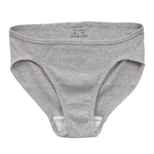 犬印 INUJIRUSHI オーガニックコットン100％ リブ 浅ばきショーツ マタニティ 産前産後兼用 単品