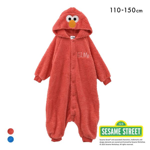 セサミストリート なりきり ルームウェア パジャマ フリース 着ぐるみ ジュニア キッズ 長袖 110 130 150