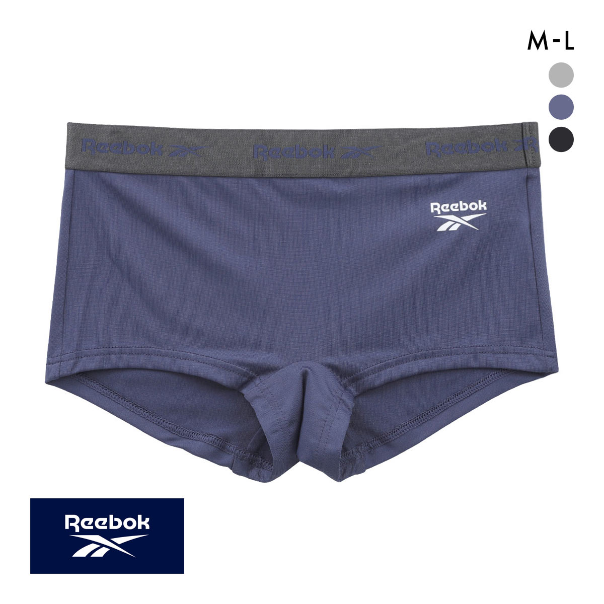 リーボック レディース ボクサーショーツ ボーイレングス スポーツショーツ 吸水速乾  Reebok LADYS(DBU-濃ブルー-M)