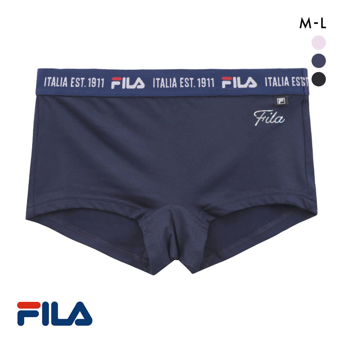 フィラ レディース デザイン ショーツ スタンダード ML 吸水速乾 FILA(NV-ネイビー-M)
