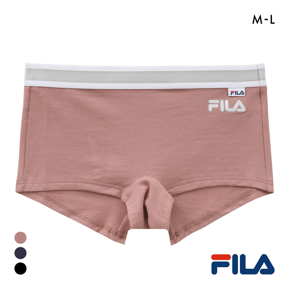 フィラ レディース グリッター ボクサーショーツ ワンポイント ロゴ　吸水速乾 M L 吸水速乾 FILA(PI-ピンク-M)