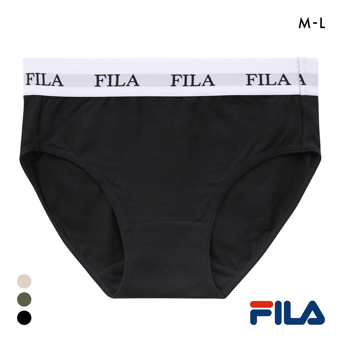 フィラ レディース ロゴ ノーマル スポーツショーツ ドライ FILA LADYS(BK-ブラック-M)