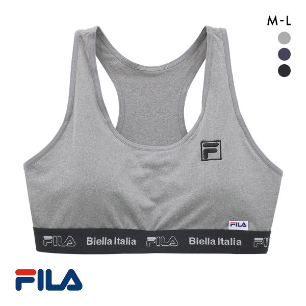 フィラ レディース ロゴ刺繍 ハーフトップ ブラジャー スポーツブラ ノンワイヤー モールドカップ ワイヤレスブラ FILA フィラ レディース ロゴ刺繍 ハーフトップ ブラジャー スポーツブラ ノンワイヤー モールドカップ ワイヤレスブラ FILA