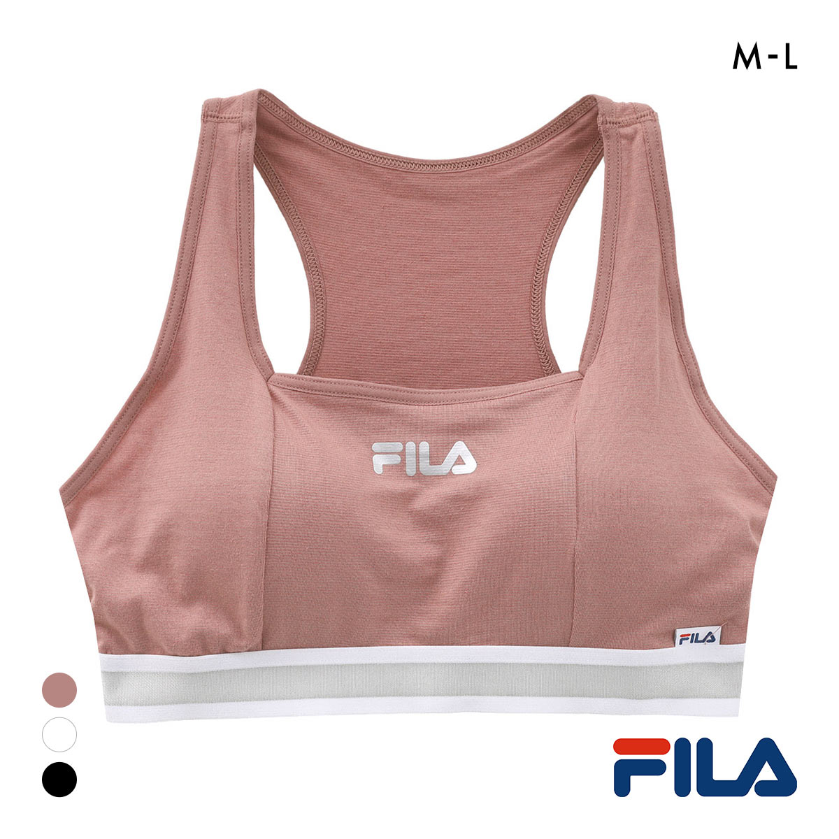 フィラ レディース グリッター ハーフトップ ワイヤレスブラ FILA LADYS(PI-ピンク-M)