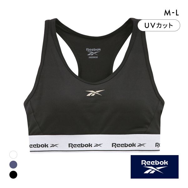 リーボック レディース ハーフトップ ノンワイヤー スポーツブラ ドライ M L バッククロス Reebok LADYS