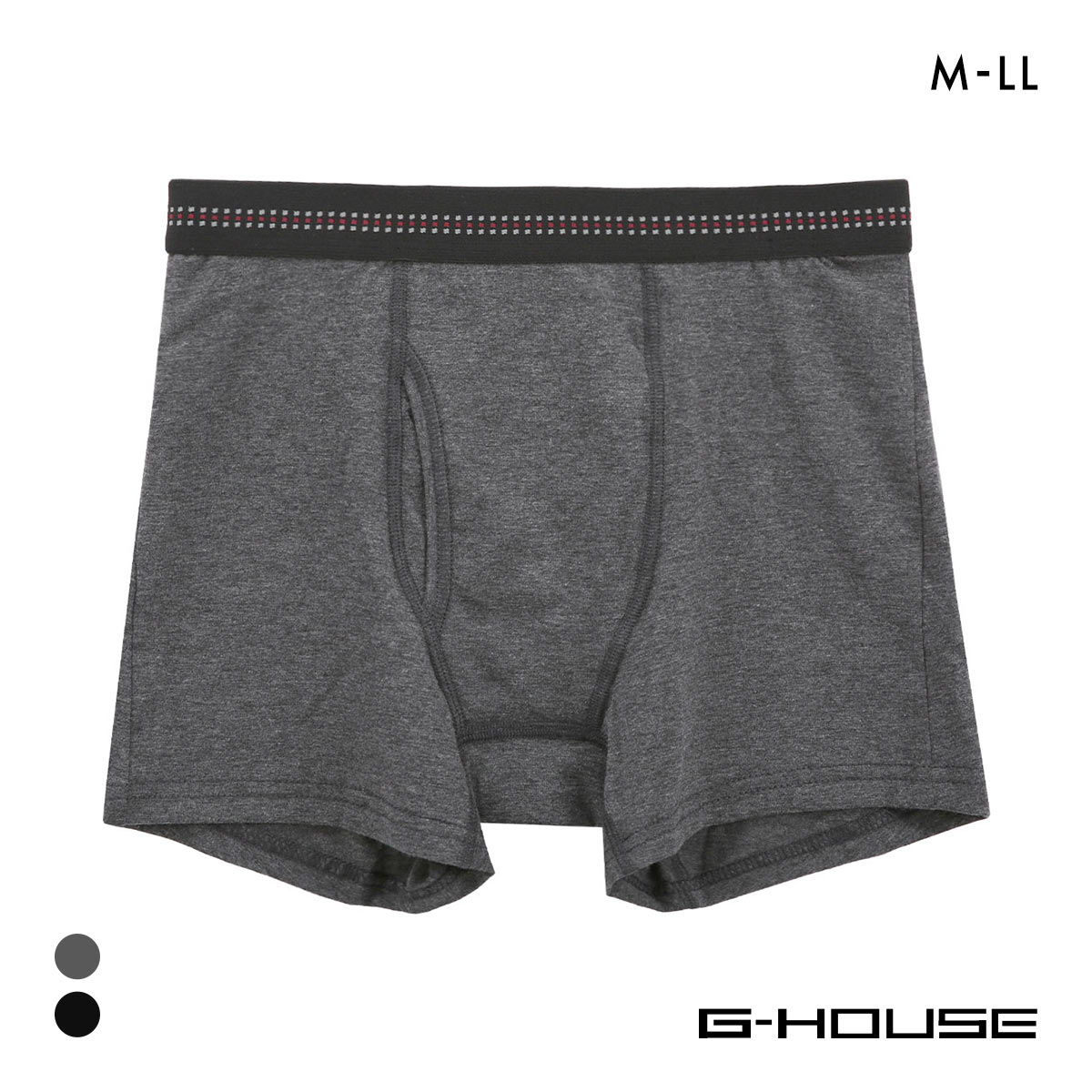 ジーハウス ハンモックサポーター ハンモック ボクサーブリーフ 天竺 前開き G-HOUSE(CGY-チャコールグレー-M)