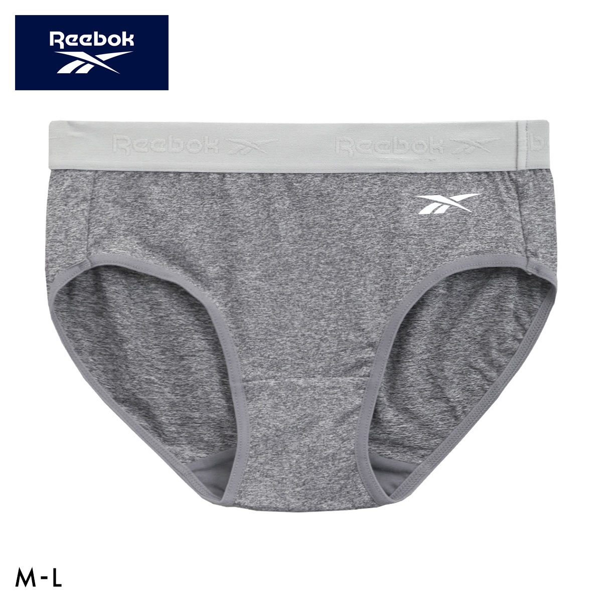リーボック レディース ロゴテープ ショーツ ノーマルショーツ スポーツショーツ スタンダード DRY UPF50+ ML Reebok LADYS(HGY-杢グレー-M)