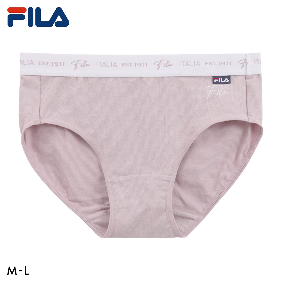 フィラ FILA レディース ワンポイント ロゴ ショーツ ノーマル スポーツ インナー 吸水速乾 単品 ML 婦人(PS-スモークピンク-M)