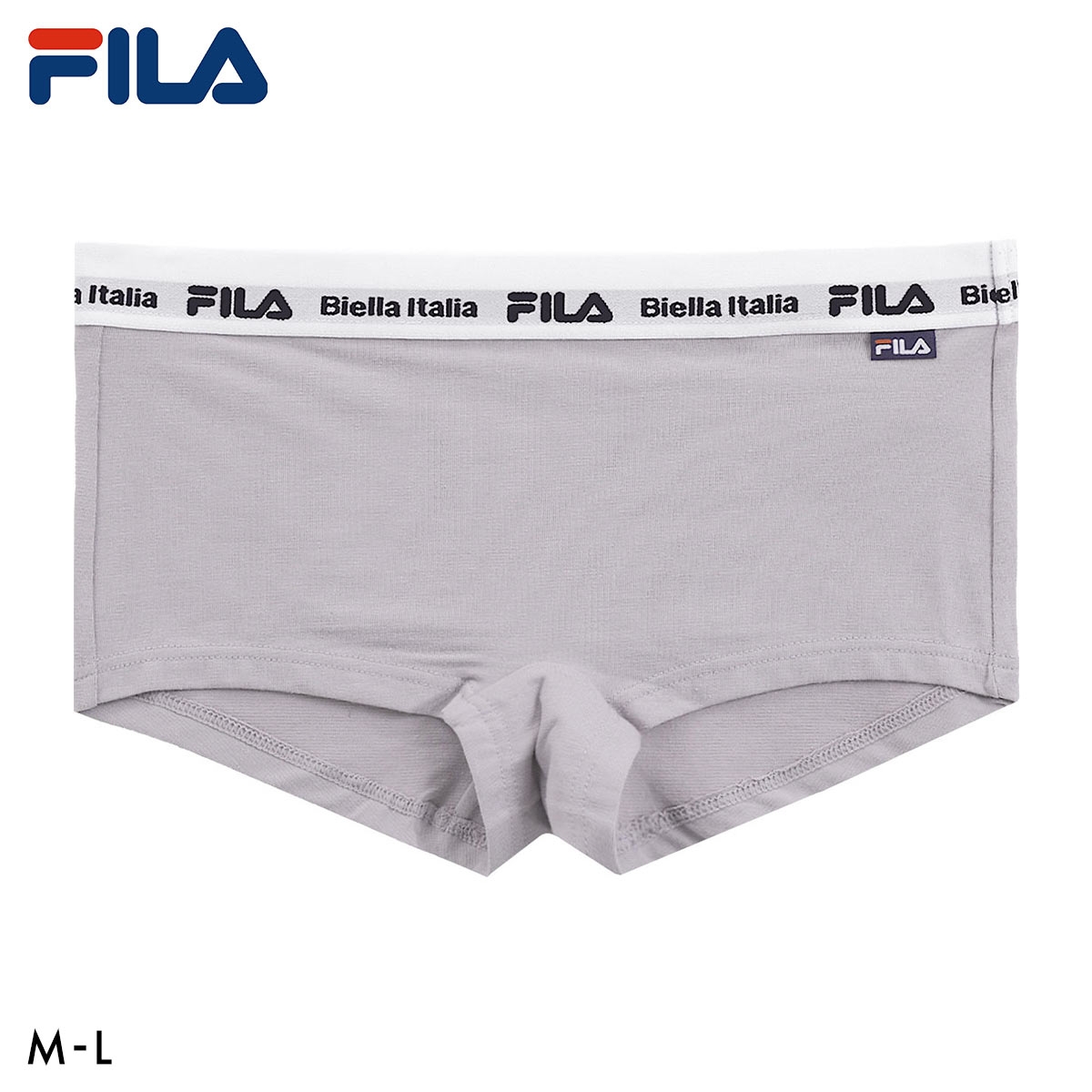フィラ FILA レディース ロゴ ボクサーショーツ スポーツショーツ ショーツ インナー 吸水速乾 ML 婦人(GY-グレー-M)