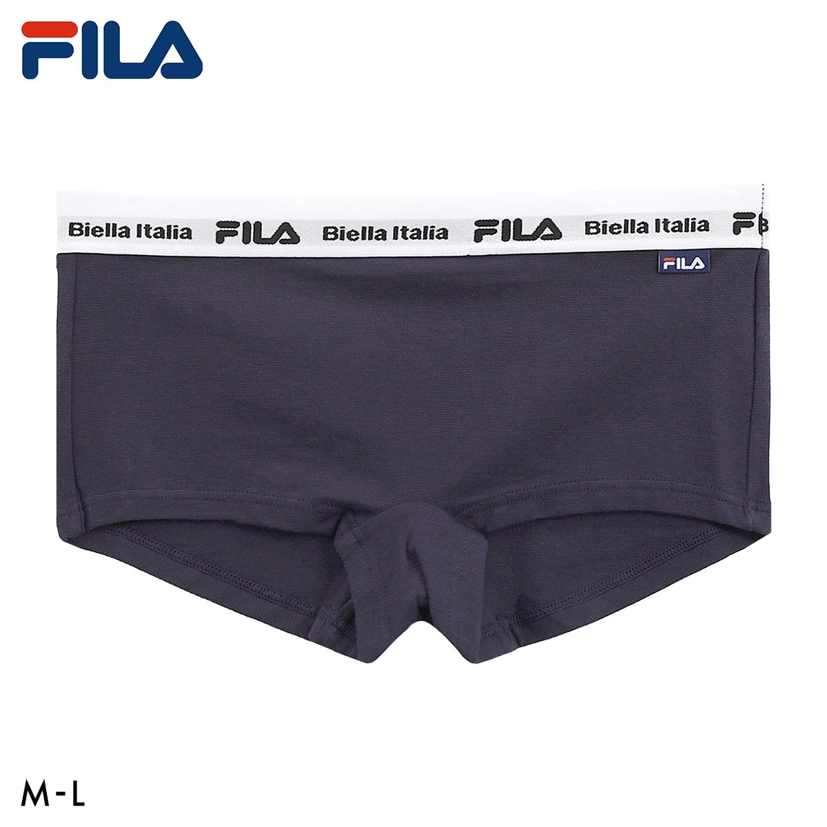 フィラ FILA レディース ロゴ ボクサーショーツ スポーツショーツ ショーツ インナー 吸水速乾 ML 婦人(NV-ネイビー-M)