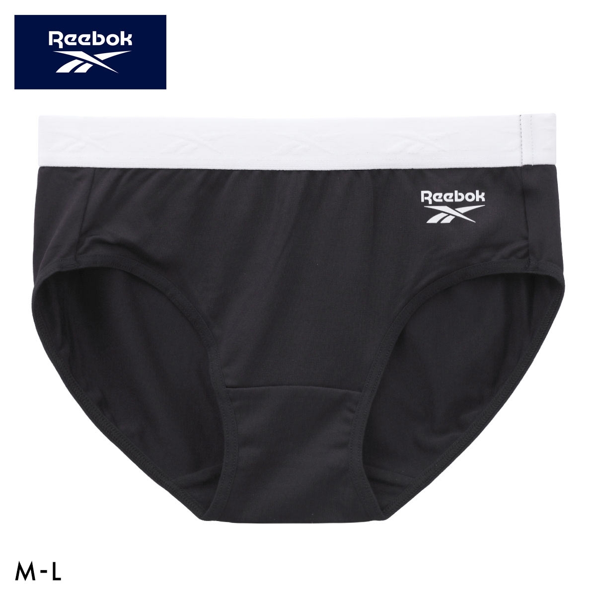 リーボック ショーツ ノーマル ロゴ スポーツ スタンダード ドライ UVカット UPF50+ M L レディース インナー 下着 Reebok(BK-ブラック-M)