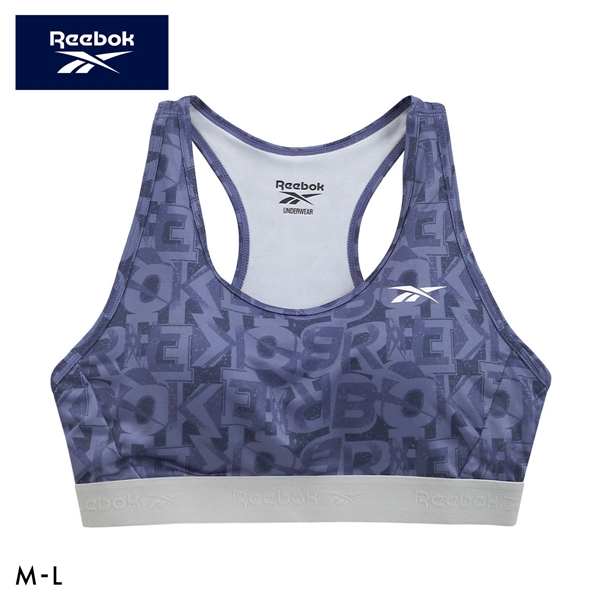 リーボック レディース ハーフトップ ノンワイヤー スポーツブラ DRY UPF50+ バッククロス ML Reebok LADYS
