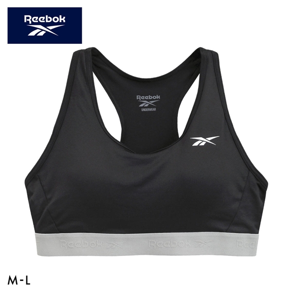 リーボック レディース ハーフトップ ノンワイヤー スポーツブラ DRY UPF50+ バッククロス ML Reebok LADYS