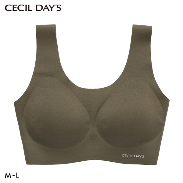 セシルデイズ CECILE DAYS レディース ハーフトップ ブラジャー スポーツブラ インナー ノンワイヤー フリーカット ML 婦人