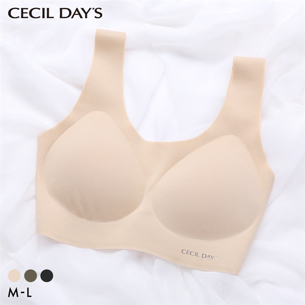 セシルデイズ CECILE DAYS レディース ハーフトップ ブラジャー スポーツブラ インナー ノンワイヤー フリーカット ML 婦人