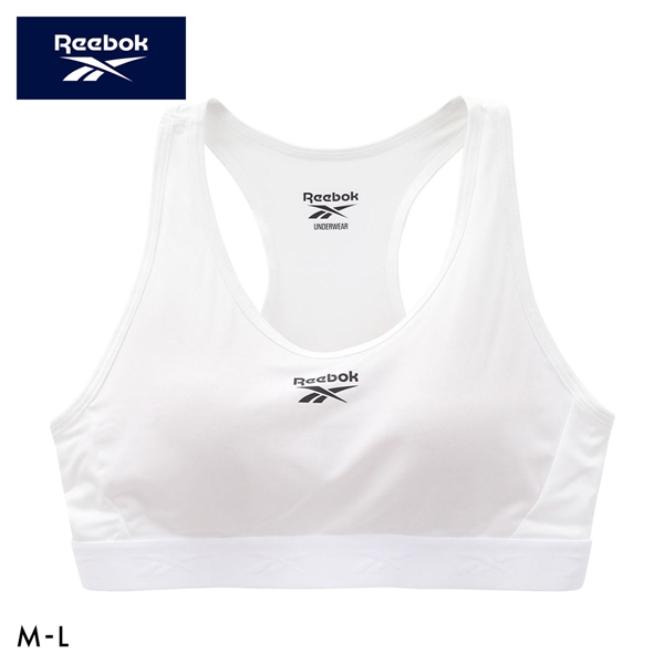 リーボック ハーフトップ カップ付き スポーツブラ ノンワイヤー ドライ UVカット UPF50＋ M L レディース インナー 下着 Reebok