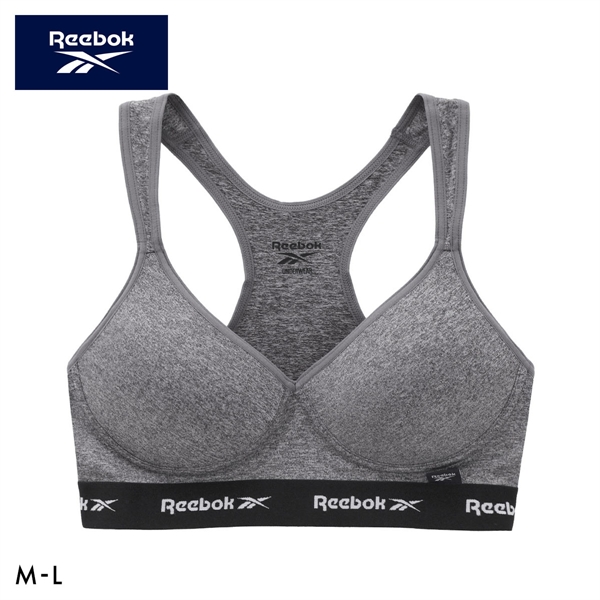 リーボック モールドブラ ハーフトップ ノンワイヤー スポーツブラ ドライ UVカット UPF50＋ M L レディース インナー 下着 Reebok