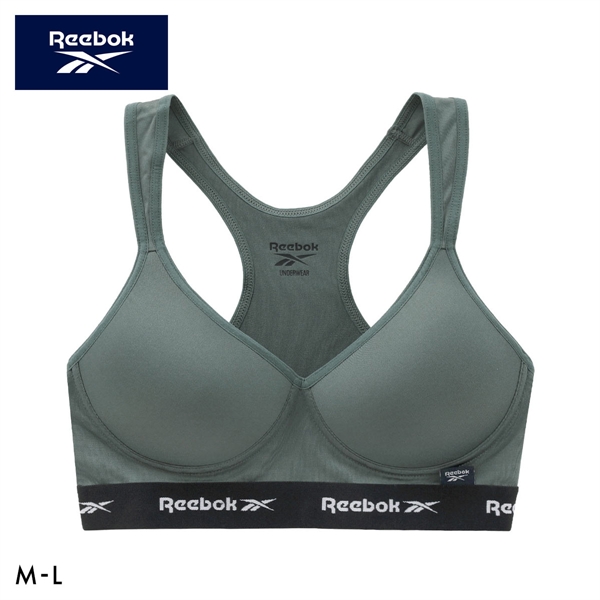 リーボック モールドブラ ハーフトップ ノンワイヤー スポーツブラ ドライ UVカット UPF50＋ M L レディース インナー 下着 Reebok