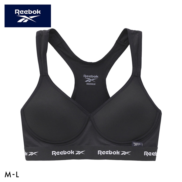 リーボック モールドブラ ハーフトップ ノンワイヤー スポーツブラ ドライ UVカット UPF50＋ M L レディース インナー 下着 Reebok