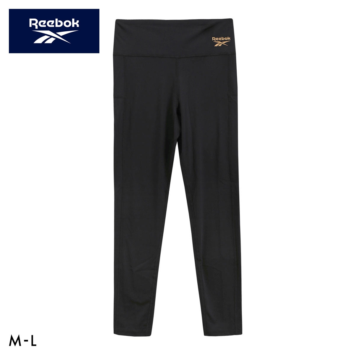 リーボック レディース レギンス ヨガ レディース ドライ UVカット UPF50＋ yoga ML Reebok LADYS(BK-ブラック-M)
