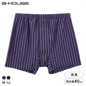 G-HOUSE 男の安心 防水サポーター付き ニットトランクス メンズ 約40cc 尿漏れ 吸水 M L LL 大きいサイズ インナー 下着 消臭