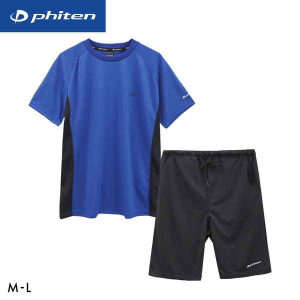 ファイテン phiten メンズ リラクシングウェア 半袖 ハーフパンツ 上下セット パジャマ ルームウェア ML MENS
