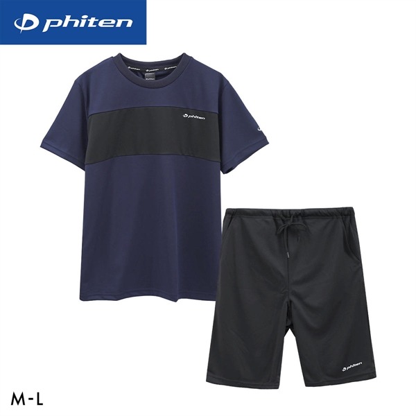 ファイテン phiten メンズ リラクシングウェア 半袖 ハーフパンツ 上下セット パジャマ ルームウェア ML MENS