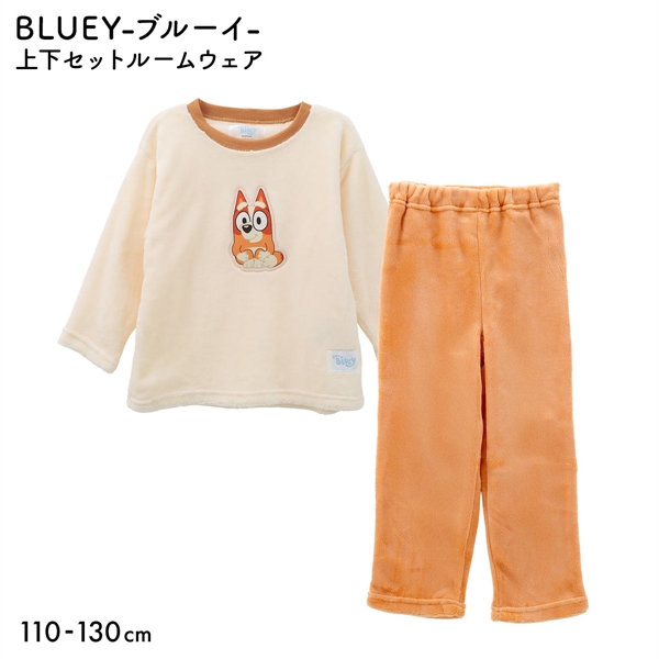 ブルーイ BLUEY ルームウェア ミンクフリース パジャマ 上下セット 長袖 ロングパンツ キッズ ジュニア 男の子 女の子 110 120 130