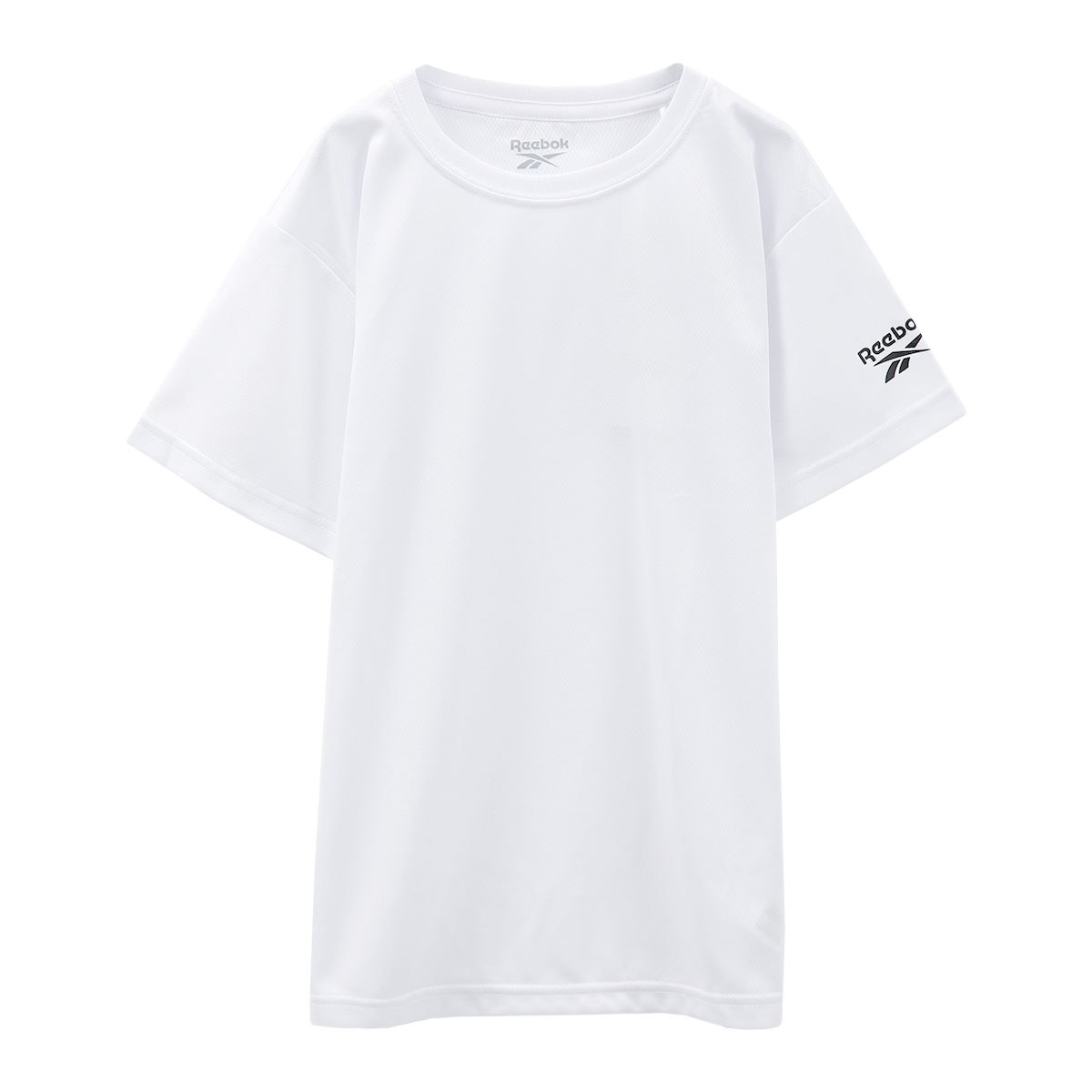 リーボック Reebok ジュニア キッズ 男の子 Tシャツ クルーネック メッシュ 丸首 シャツ インナー(WH-ホワイト-140)