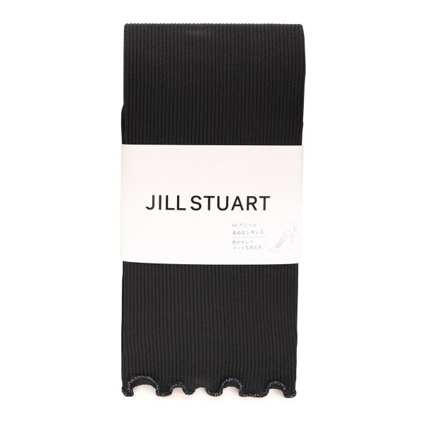 ジルスチュアート JILLSTUART 60デニール リブレギンス 長め丈 M-L L-LL リブ編み 12分丈 カラーレギンス レッグウェア 60D 冷え 冷房対策