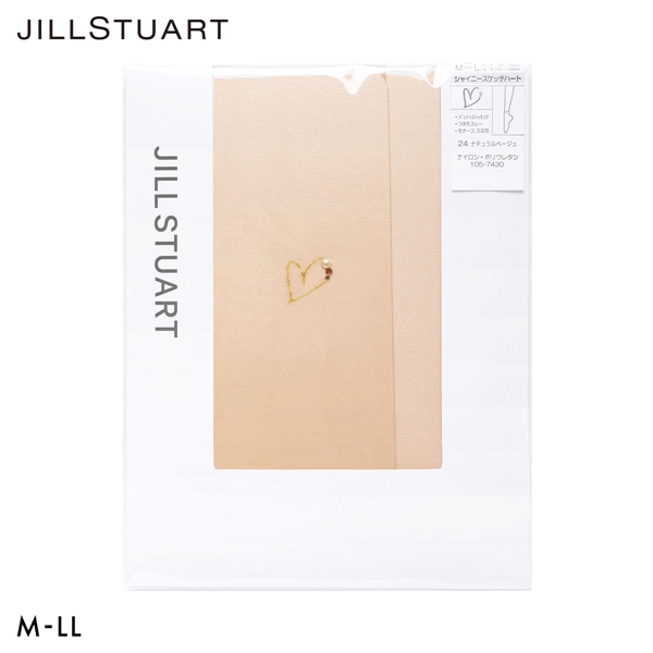 ジルスチュアート ハートモチーフ ストッキング レディース パンスト M-L L-LL 大きいサイズ JILL STUART