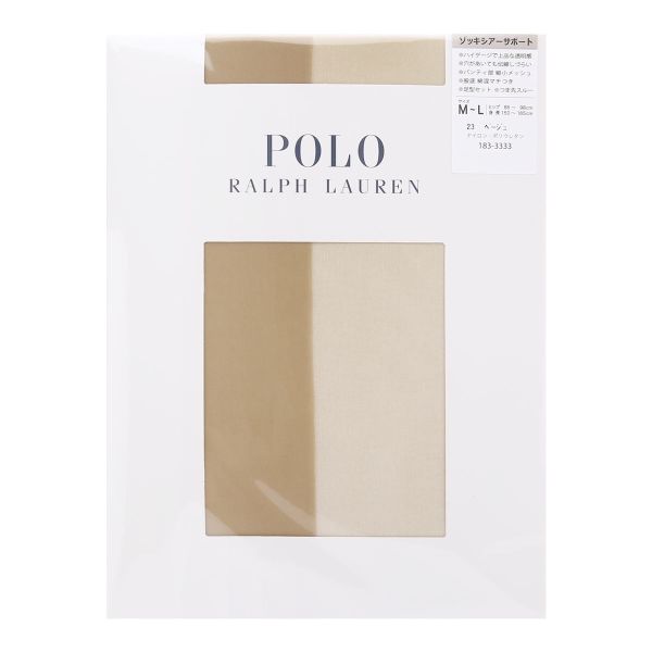 ポロ ラルフローレン POLO RALPH LAUREN ゾッキシアーサポート ストッキング S-M M-L L-LL つま先スルー レディース パンスト