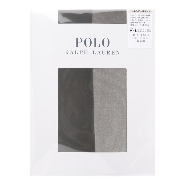 ポロ ラルフローレン POLO RALPH LAUREN ゾッキシアーサポート ストッキング S-M M-L L-LL つま先スルー レディース パンスト