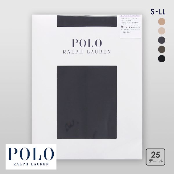 ポロ ラルフローレン 25デニール オールシーズンタイツ 日本製 S-L M-L L-LL 切り替えなし パンスト ストッキング POLO RALPH LAUREN