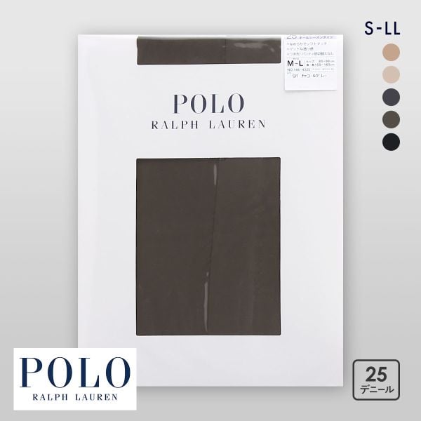 ポロ ラルフローレン 25デニール オールシーズンタイツ 日本製 S-L M-L L-LL 切り替えなし パンスト ストッキング POLO RALPH LAUREN