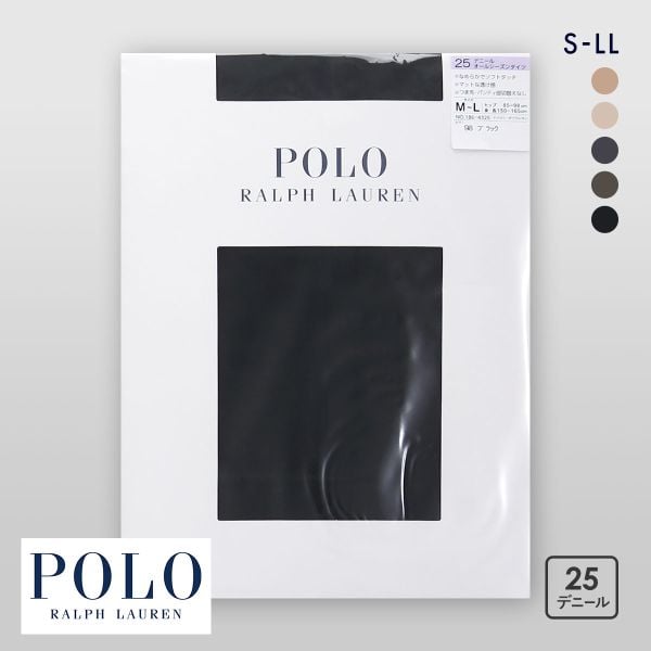 ポロ ラルフローレン 25デニール オールシーズンタイツ 日本製 S-L M-L L-LL 切り替えなし パンスト ストッキング POLO RALPH LAUREN