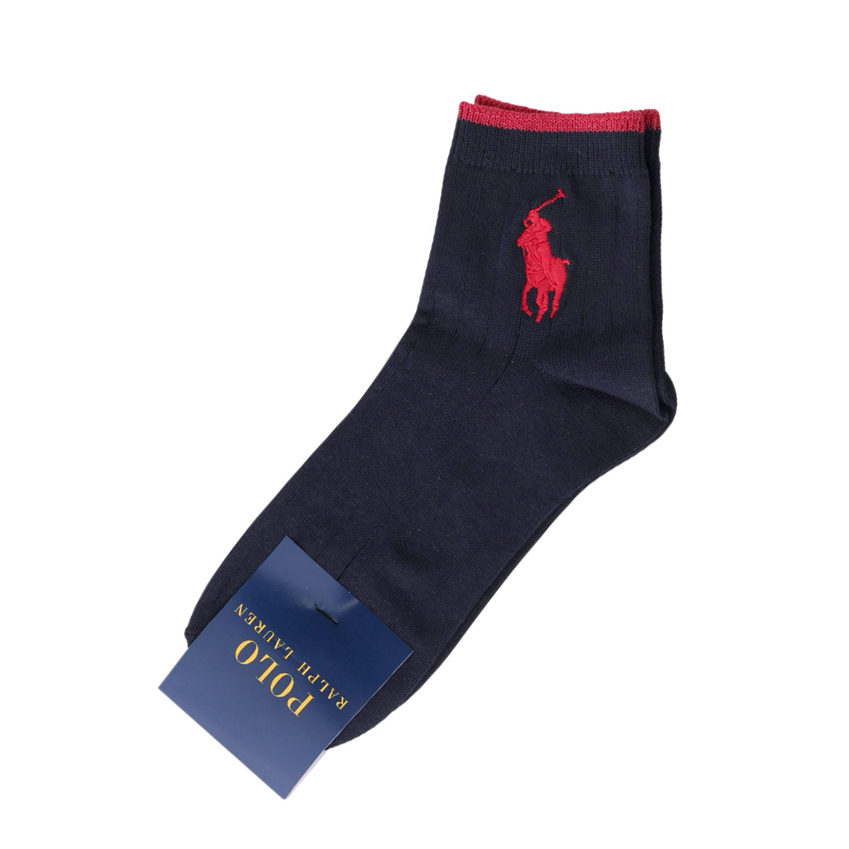 ポロラルフローレン/ラガー・横ボーダー柄・Mサイズ・ビッグポニー×ソックス・新品 NAIGAI｜POLO RALPH LAUREN つま先ボーダー ポニー刺繍 ショート